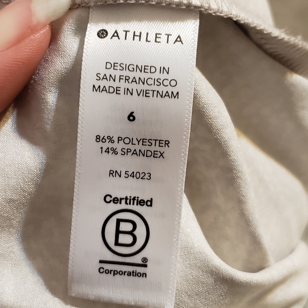Athleta Cream With Sage Jogger Pants - Picture 8 of 9